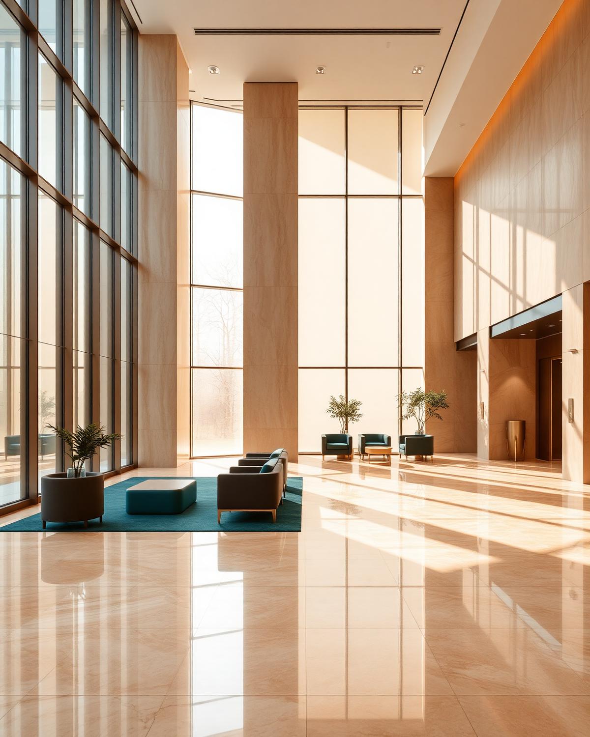 Modern luxury hospital lobby at GoBroad International Medical Center